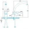 Ééngreepsmengkraan Edesa Iguazu chroom messing 25,5 cm hoogte