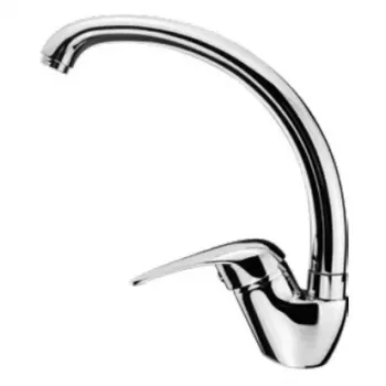 Ééngreepsmengkraan Edesa Iguazu chroom messing 25,5 cm hoogte