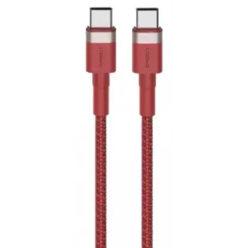 USB-C-naar-USB-C-kabel Orsen S53, 1 m, 3 A, rood