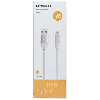 Micro-USB-datakabel Orsen S32 2.1A 1,2 m grijs