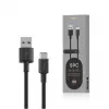 USB-A-naar-USB-C-kabel Orsen S9C 1 m, 2,1 A, zwart