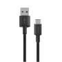 USB-A-naar-USB-C-kabel Orsen S9C 1 m, 2,1 A, zwart
