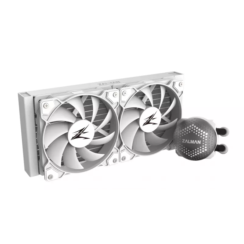 Zalman Alpha 28 vloeistofkoeler voor cpu, 280 mm radiator, 140 mm pwm-ventilator, ARGB, wit