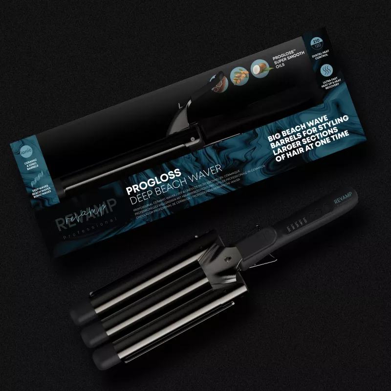 Revamp Progloss Deep Beach Waver texturizer warm zwart 3 m