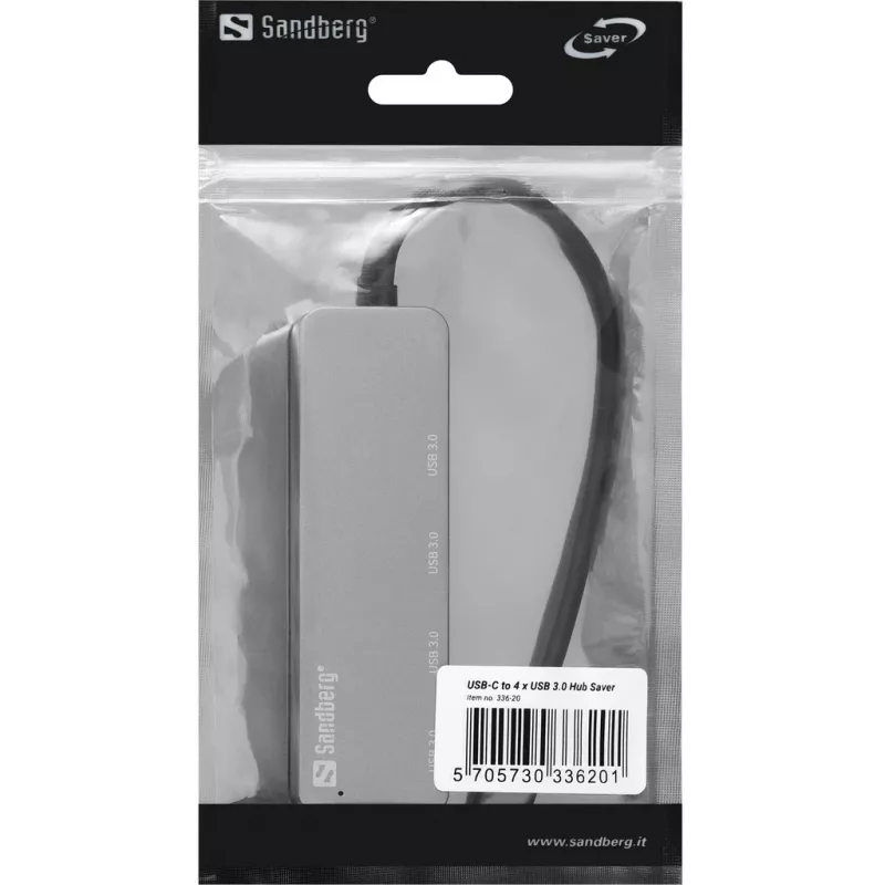 USB-hub Sandberg USB-C to 4 x USB 3.0 Hub SAVER