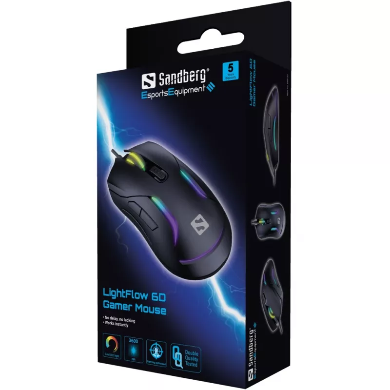 Sandberg LightFlow 6D muis USB Type-A