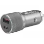 Sandberg autolader 1xQC3.0+1xUSB-C 48W, auto, sigarettenaansteker, 12 V, metallic