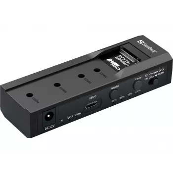 Sandberg USB 3.2 kloon en dock voor M2 + NVMe + SATA