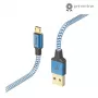 Hama Reflective USB-kabel USB 2.0 1,5 m USB A Micro-USB B blauw