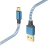 Hama Reflective USB-kabel USB 2.0 1,5 m USB A Micro-USB B blauw