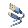 Hama Reflective USB-kabel USB 2.0 1,5 m USB A Micro-USB B blauw