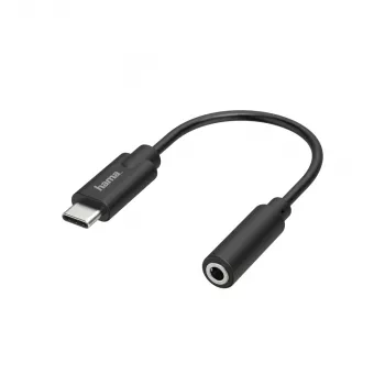 Hama 00205282 mobiele-telefoonkabel zwart USB C 3,5 mm