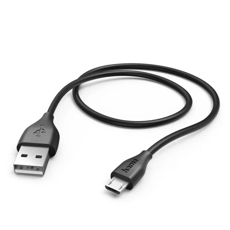 Hama 1,4 m, USB2.0-A/USB2.0 micro-B USB-kabel USB-A micro-USB-B zwart