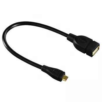 Hama 173892 USB-kabel USB 2.0 0,15 m micro-USB-B USB-A zwart