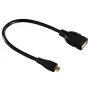 Hama 173892 USB-kabel USB 2.0 0,15 m micro-USB-B USB-A zwart