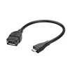 Hama 173892 USB-kabel USB 2.0 0,15 m micro-USB-B USB-A zwart