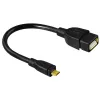 Hama 173892 USB-kabel USB 2.0 0,15 m micro-USB-B USB-A zwart