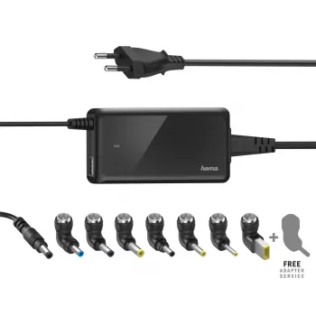 Oplader Hama schlank & Light laptop zwart AC indoor