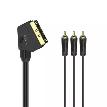 Hama 00205156 SCART-kabel 1,5 m 3 x RCA zwart