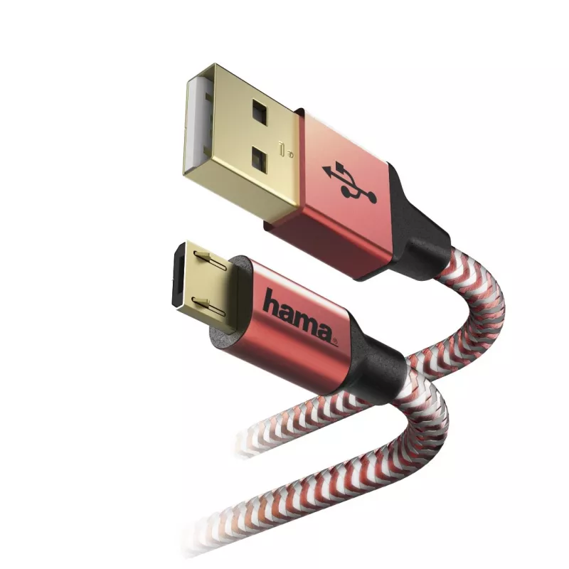 Hama 00178288 USB-kabel USB 2.0 1,5 m USB-A micro-USB-B rood