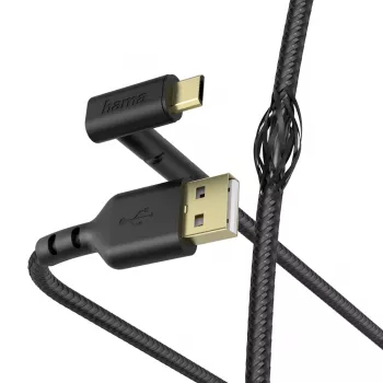 Hama Stand USB-kabel USB 2.0 1,5 m USB-A naar micro-USB-B zwart