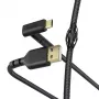 Hama Stand USB-kabel USB 2.0 1,5 m USB-A naar micro-USB-B zwart