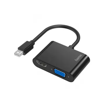 Hama 00200330 videokabel-adapter mini DisplayPort HDMI + VGA (D-Sub) zwart
