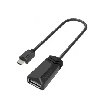 Hama 00200308 kabel-adapter micro-USB USB Type-A zwart