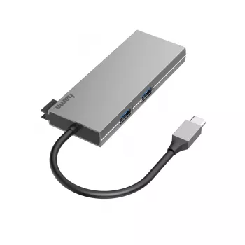 Hama 00200110 laptop-dock/poortreplicator USB 3.2 Gen 1 (3.1 Gen 1) Type-C grijs