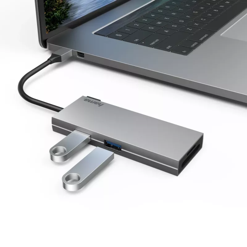 Hama 00200110 laptop-dock/poortreplicator USB 3.2 Gen 1 (3.1 Gen 1) Type-C grijs