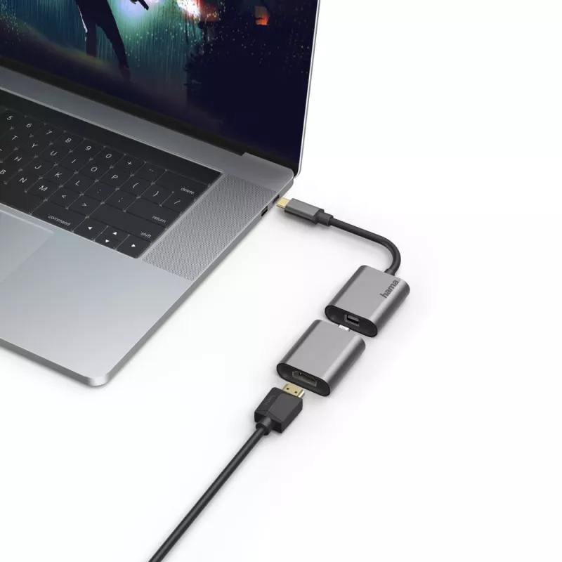 Hama 00200306 USB-grafische adapter 4096 x 2160 pixel grijs