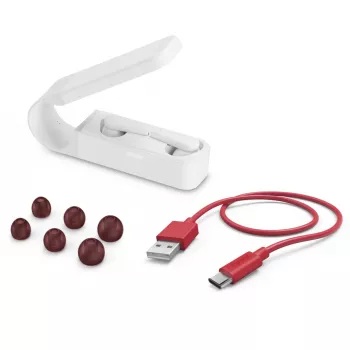Hama Spirit Pocket Headset True Wireless Stereo (TWS) In-ear Bellen/Muziek Bluetooth Wit