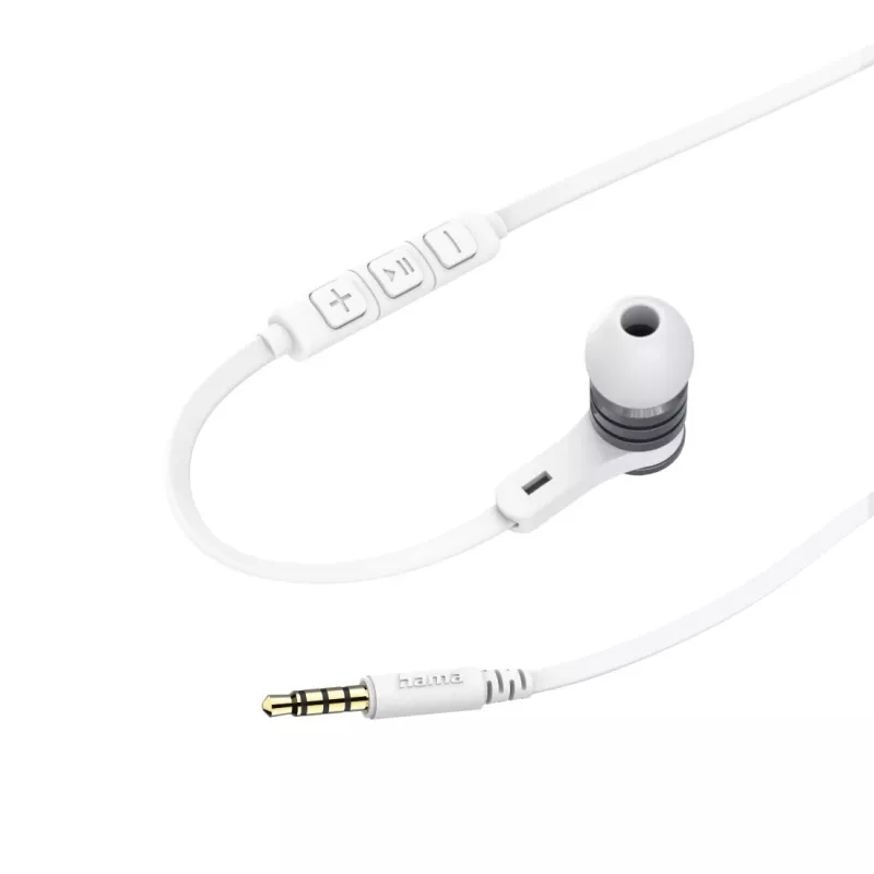 Hama Intense Headset Bedraad In-ear Bellen/Muziek Zilver, Wit