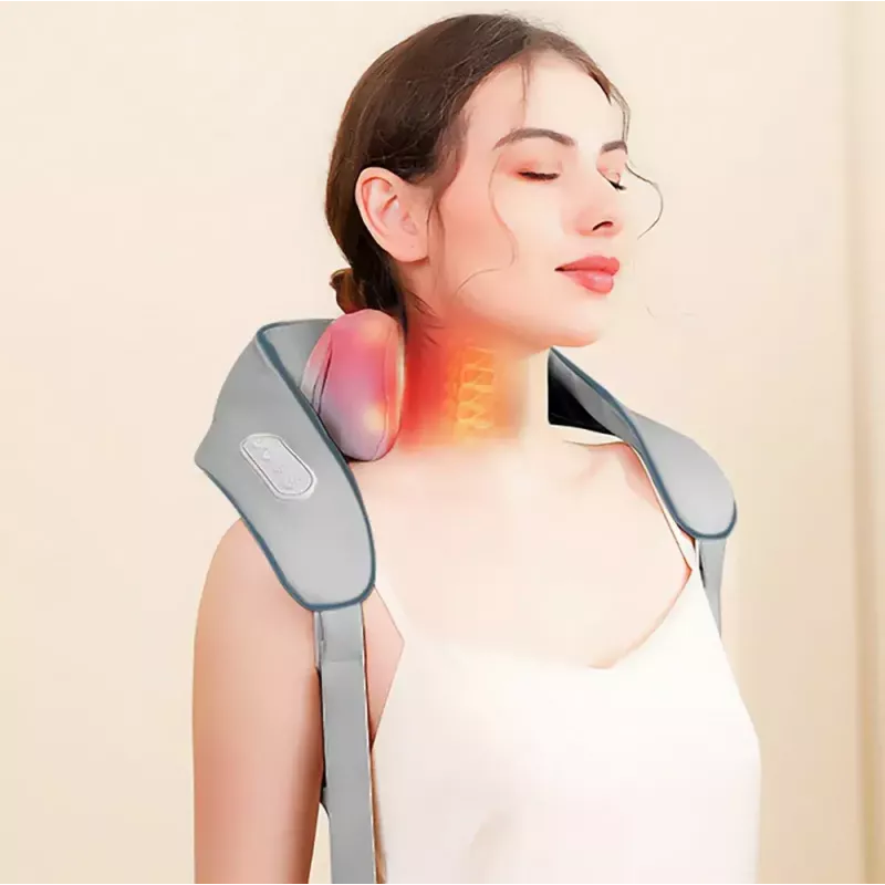 Nek- en schoudermassageapparaat MEDIA-TECH MT6533 met warmtefunctie, draagbaar ontwerp