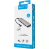 Sandberg USB-C/A naar 4xUSB 3.0 hub aluminium 5000 Mbit/s