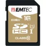 Flashgeheugen Emtec 16 GB SDHC klasse 10 goud