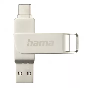 Hama C-Rotate Pro USB-flashdrive 128 GB USB Type-A / USB Type-C 3.2 Gen 1 (3.1 Gen 1) zilver