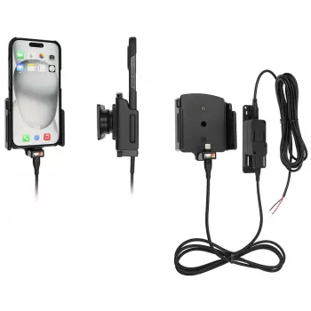 Actieve houder voor mobiele telefoon/smartphone Brodit 727370, zwart — voertuig- en interieurgebruik