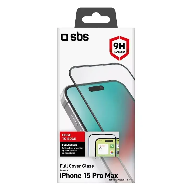 schermbescherming SBS TESCRFCIP1567P voor iPhone 15 Pro Max transparant