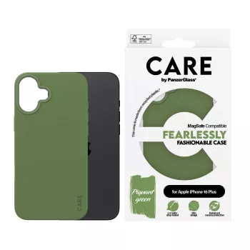 PanzerGlass CARE™ by ® Case groen met MagSafe iPhone 16 Plus, cover, Apple, Apple - iPhone 16 Plus, groen