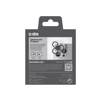 scherm- en camera-objectiefbescherming SBS TECAMGLIP16PK voor iPhone 16 Pro/Pro Max krasvast transparant