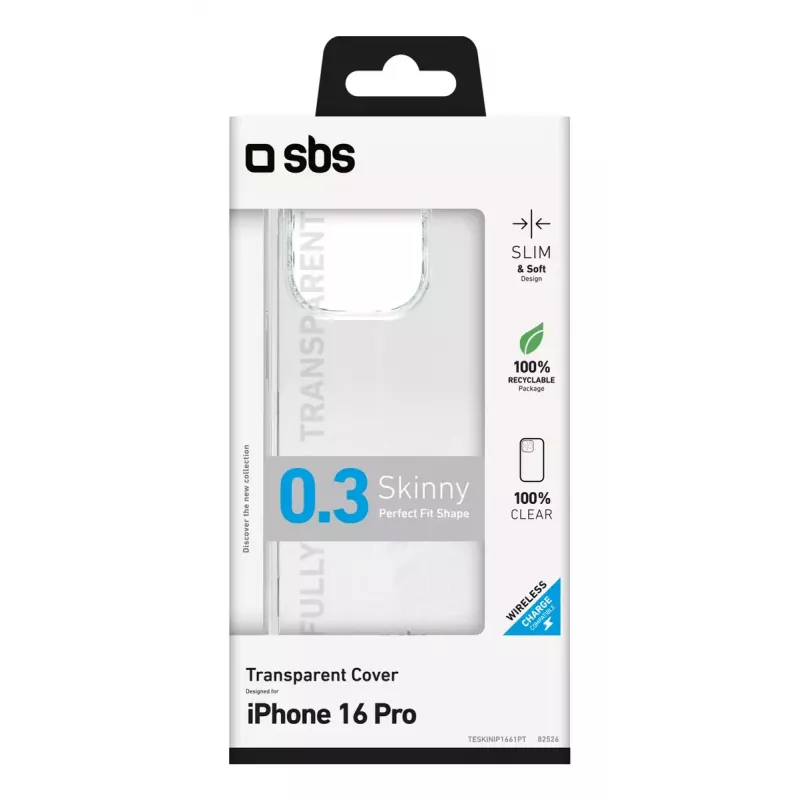 telefoonhoesje SBS TESKINIP1661PT voor iPhone 16 Pro 16 cm transparant