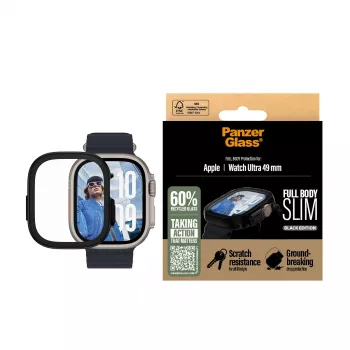 PanzerGlass ® Case Full Body slank zwart Apple Watch Ultra 3 | Ultra 2 | Ultra | 49 mm