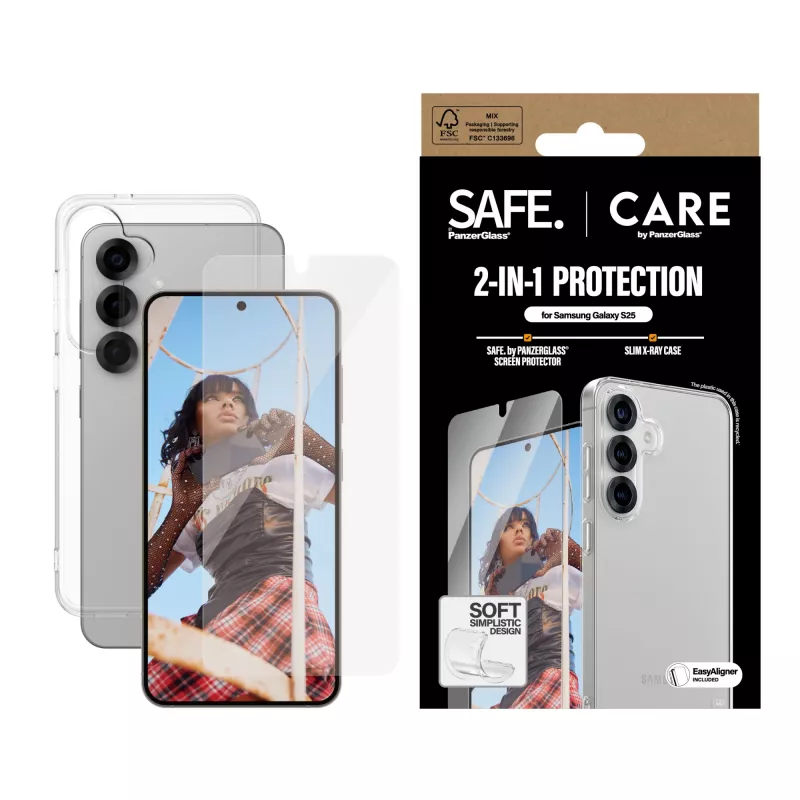 PanzerGlass CARE by Fashion 2-in-1 bundel Samsung Galaxy S25