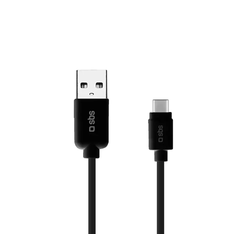 USB-kabel SBS Mobile TECABLETYC1KPOS — USB A naar USB C, USB 2.0, 1 m, zwart
