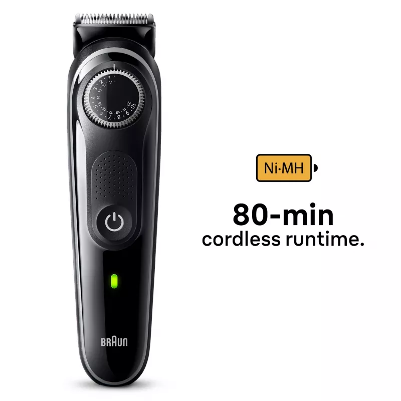 Braun BeardTrimmer 3 baardtrimmer 3 BT3440, wasbaar, batterij, zwart