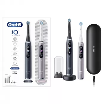 Roterend-oscilerende tandenborstel Oral-B iO 80363731 zwart zilver volwassenen tandvleesverzorging sensitief opheldering