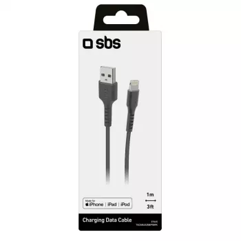 Lightning naar USB-A kabel SBS Mobile TECABLEUSBIP589K – 1 m, USB 2.0, zwart