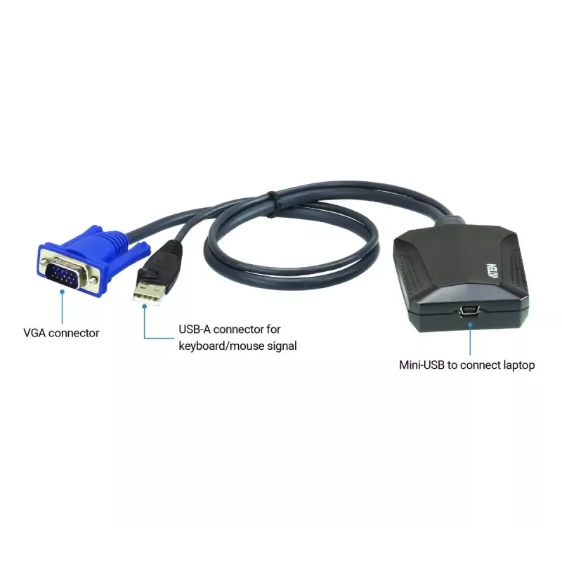 ATEN CV211 laptop USB KVM Console Crash Cart-adapter