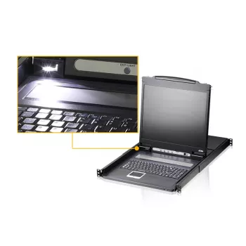 KVM-switch ATEN CL1308N rackinbouw zwart PS/2 USB VGA 1U